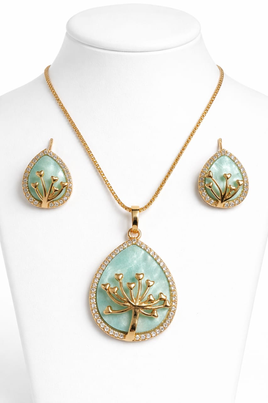 Elegant Botanical Jewelry Set
