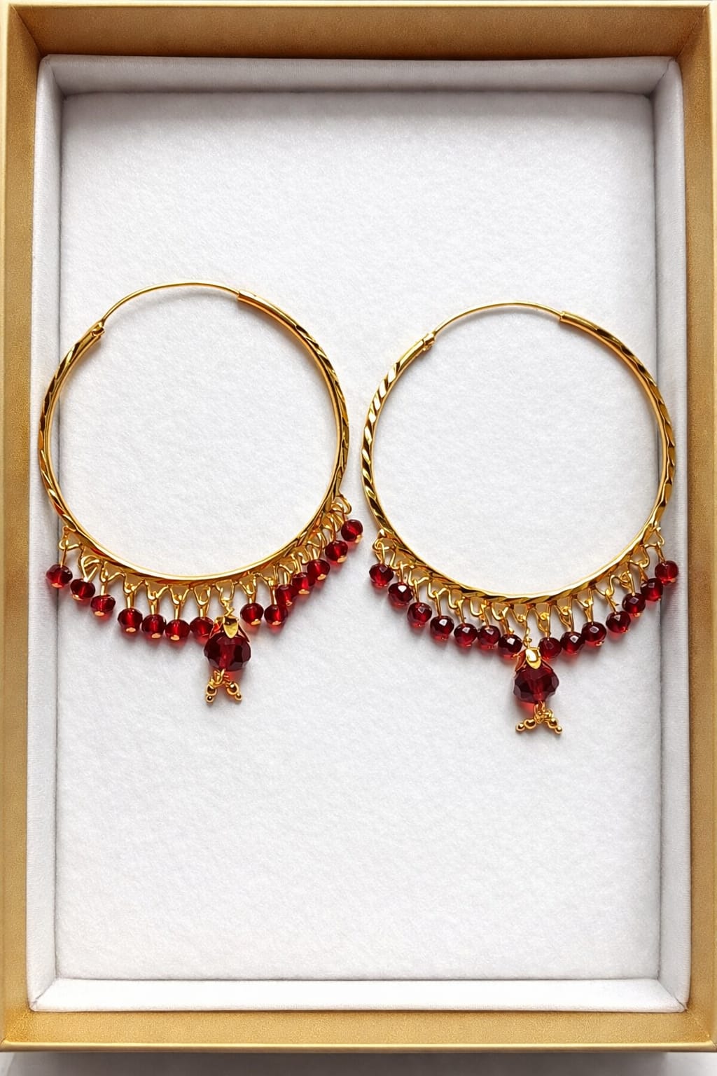 premium Gold-Plated Hoop Earrings - Image 1
